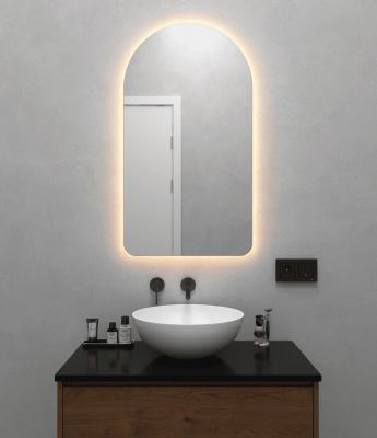 Зеркало арка безрамное с подсветкой ARKELO NF LED S, 90 x 50 см