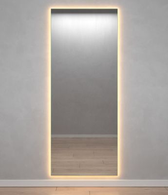 Зеркало безрамное с подсветкой HALFEO SLIM NF LED XL, 199 x 79 см