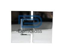 Петля «ДГФ-303 PBrass» стекло-стекло 180° с фаской, латунь, полированный хром