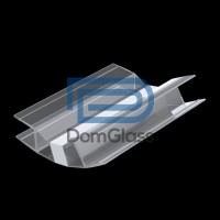 Профиль 210-8-2500 CL, магнит белый 90º/180º , ПВХ прозрачный БЕЛЫЙ, для стекла 8 мм L=2500 1компл/2 шт