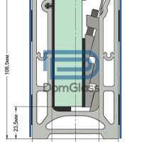 Профиль для стеклянных ограждений 106 мм в комплекте н/о