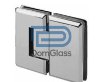 Петля «ДГФ-303 PBrass» стекло-стекло 180°, без фаски, латунь, полированный хром