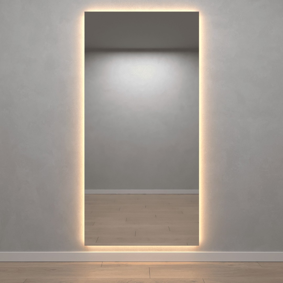 Зеркало безрамное с подсветкой HALFEO NF LED XL, 196 x 96 см